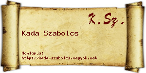 Kada Szabolcs névjegykártya
