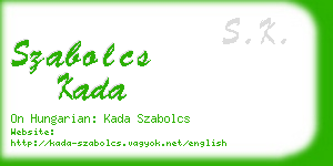 szabolcs kada business card